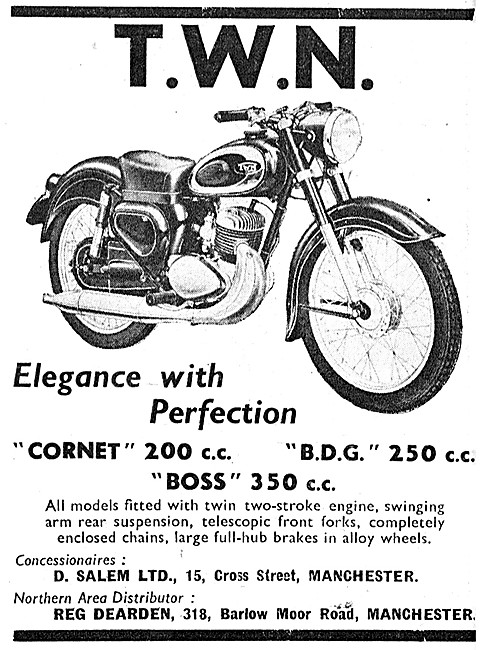 1954 TWN BDG 250cc - TWN Cornet 200cc                            