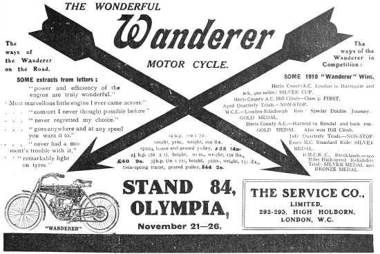 1910 Wanderer Motor Cycle                                        