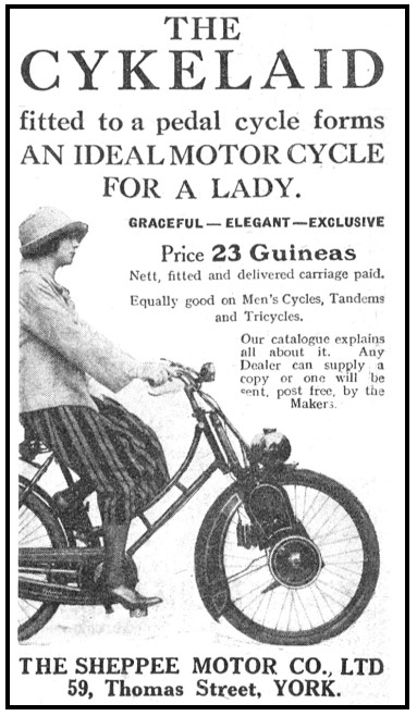 1925 Cyklelaid cyclemotor advert