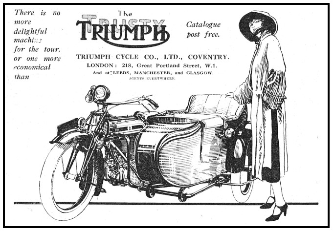 1923 Triumph Motorcycle & Combination Advert